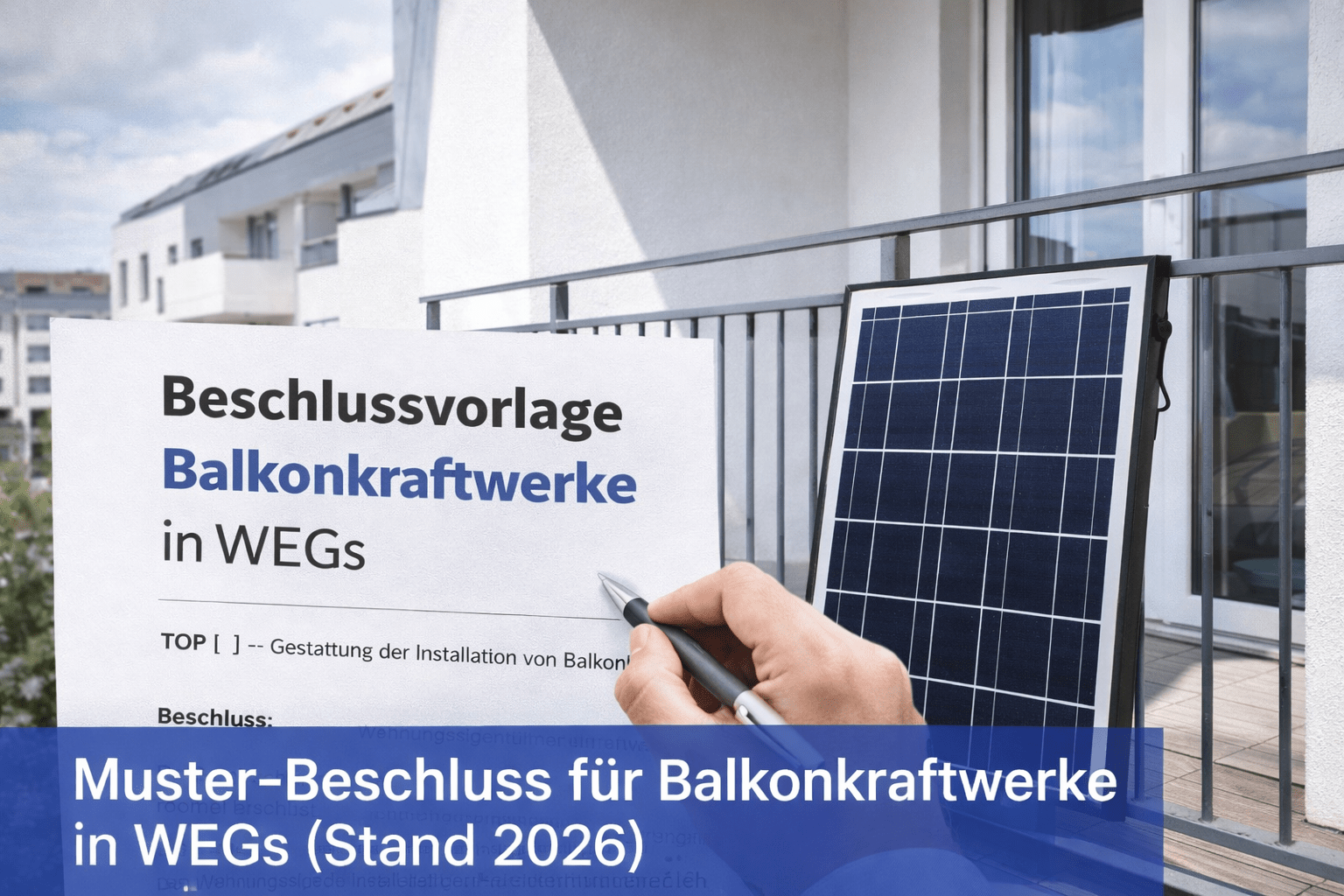 Muster Antrag Balkonkraftwerk Eigentümerversammlung - Leichte Balkonkraftwerke | BalkonSolar Deutschland