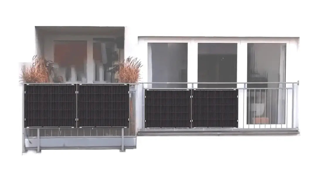 4 Leichtbau Solarmodule am Balkon