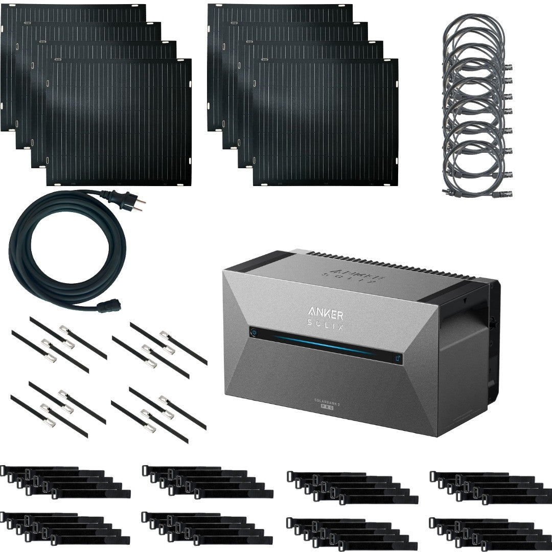Balkonkraftwerk AIR mit Anker SOLIX Solarbank PRO 2