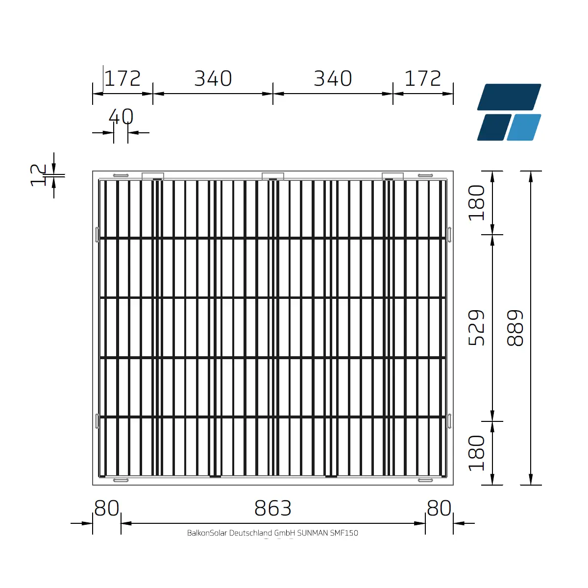 Zeichnung SMF150 Sunman Balcony