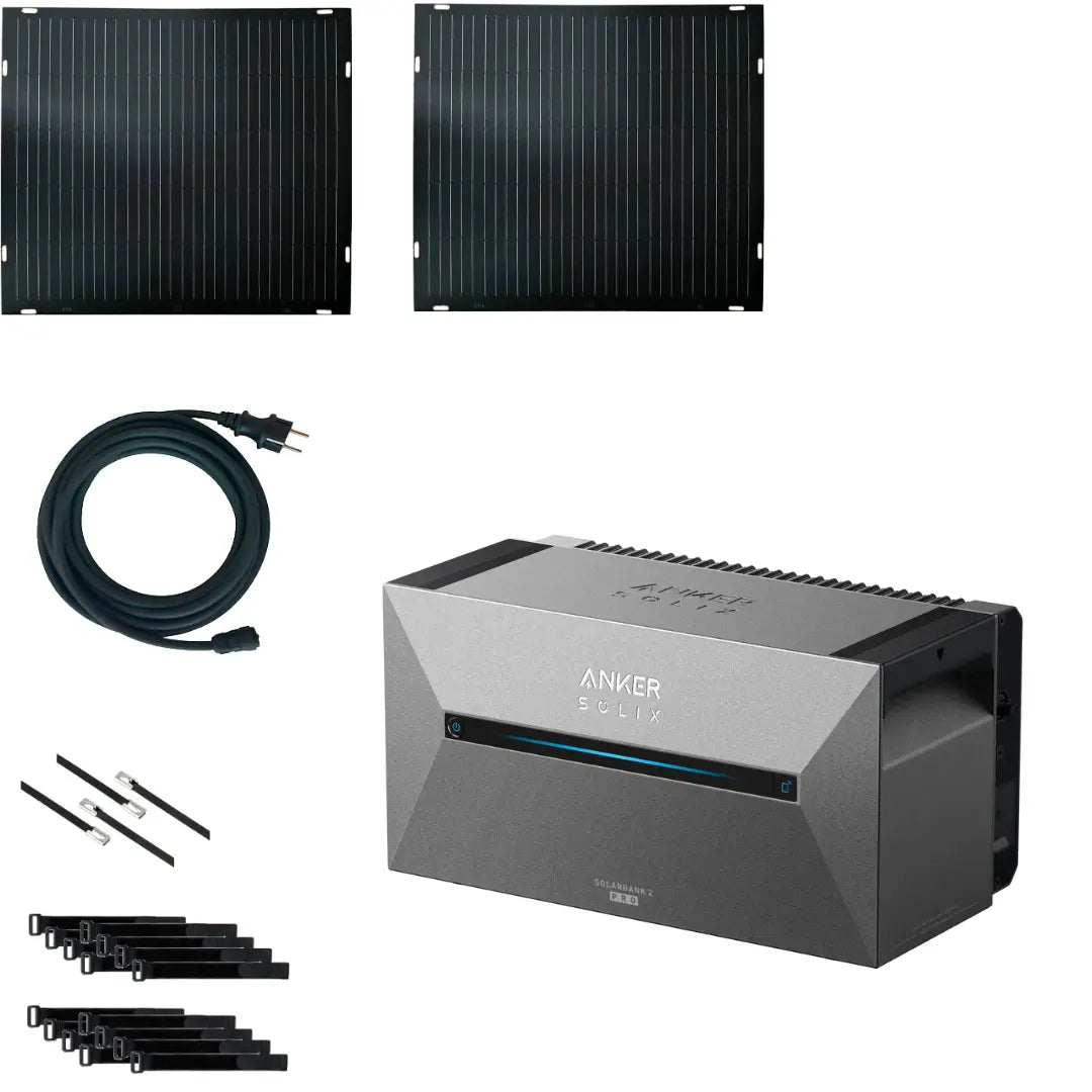 Balkonkraftwerk AIR mit Anker SOLIX Solarbank PRO 2 - Leichte Balkonkraftwerke | BalkonSolar Deutschland