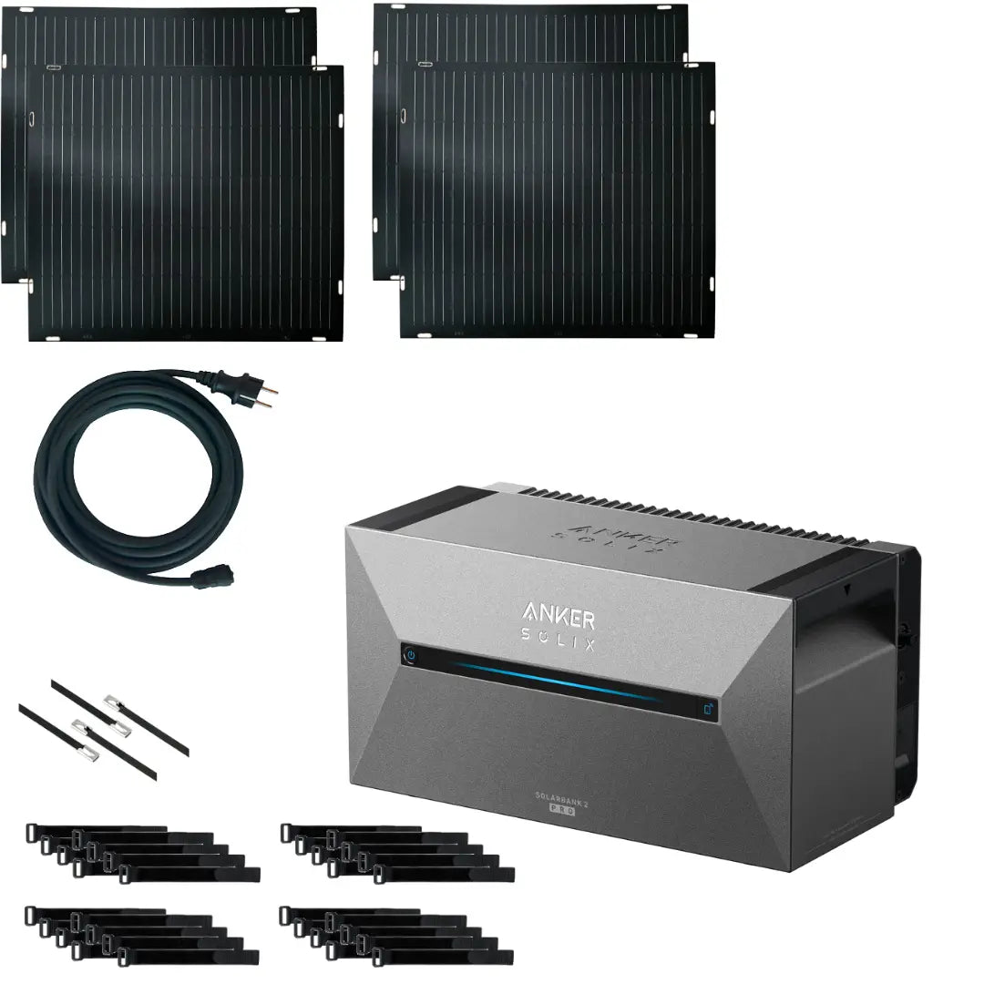Balkonkraftwerk AIR mit Anker SOLIX Solarbank PRO 2 - Leichte Balkonkraftwerke | BalkonSolar Deutschland